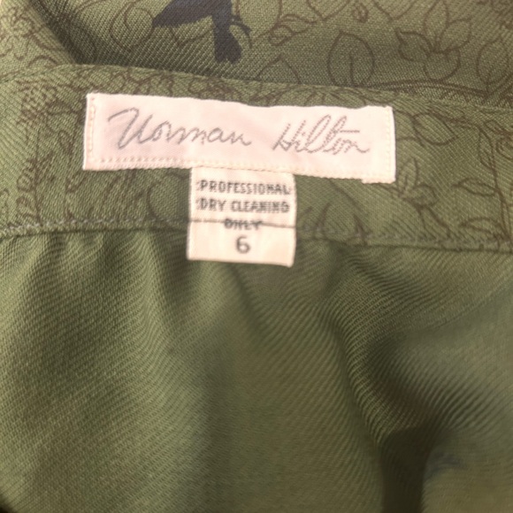 Vintage midi skirt Womens size 6 cottagecore folkcore peasant boho artsy green - Picture 12 of 16